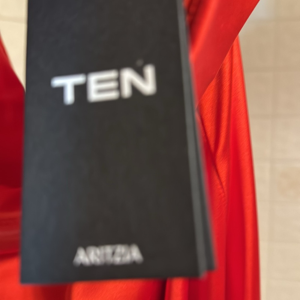 Aritzia Ruched Maxi Gown Poppy Red. - Picture 12 of 13